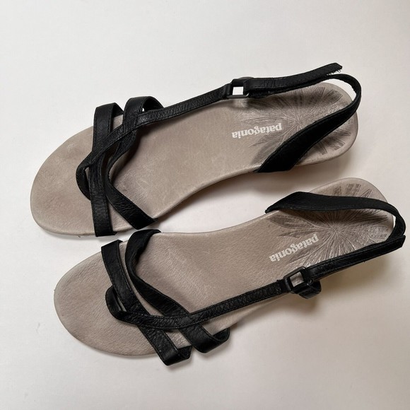 Patagonia Solimar Wedge Slide Sandal Women’s Size 7.5 M Cork Heel Black - Picture 6 of 16